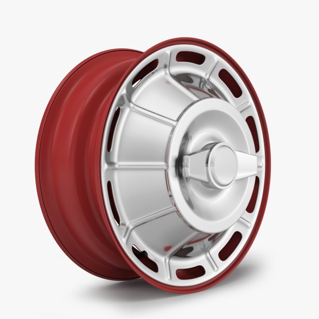 steel wheel rim corvette c1 3D Model .c4d .max .obj .3ds .fbx .stl .blend 