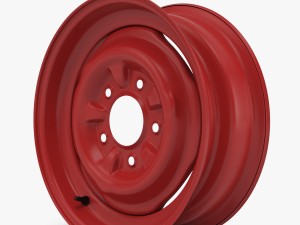 steel wheel rim corvette c1 3D Model