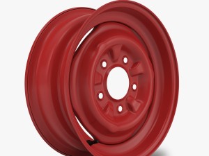 steel wheel rim corvette c1 3D Model