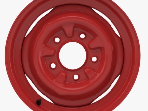 steel wheel rim corvette c1 3D Model
