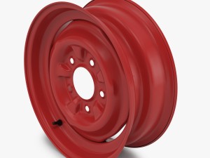 steel wheel rim corvette c1 3D Model