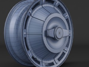 steel wheel rim corvette c1 3D Model