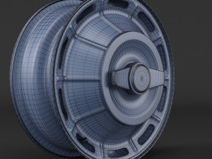 steel wheel rim corvette c1 3D Model