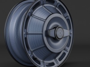 steel wheel rim corvette c1 3D Model