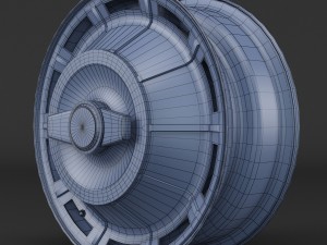 steel wheel rim corvette c1 3D Model