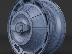 steel wheel rim corvette c1 3D Model
