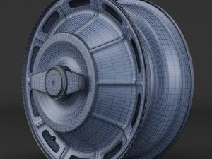 steel wheel rim corvette c1 3D Model