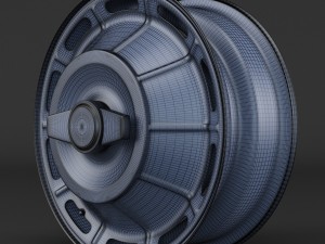 steel wheel rim corvette c1 3D Model
