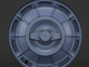 steel wheel rim corvette c1 3D Model