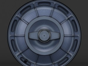 steel wheel rim corvette c1 3D Model