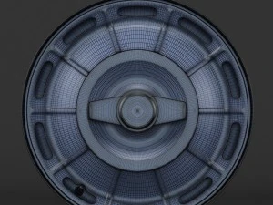 steel wheel rim corvette c1 3D Model