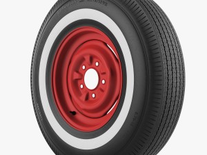 wheel corvette c1 tire bfgoodrich 3D Model