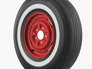 wheel corvette c1 tire bfgoodrich 3D Model