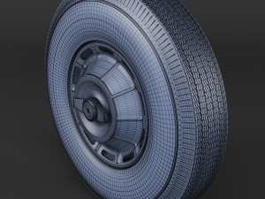 wheel corvette c1 tire bfgoodrich 3D Model