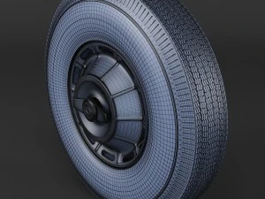 wheel corvette c1 tire bfgoodrich 3D Model