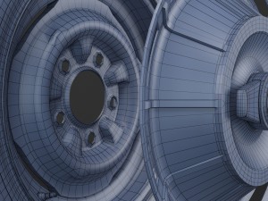 wheel corvette c1 tire bfgoodrich 3D Model