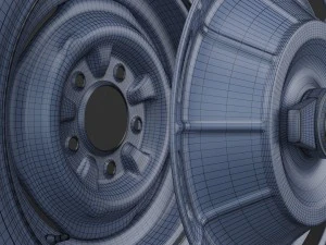 wheel corvette c1 tire bfgoodrich 3D Model
