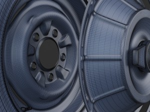 wheel corvette c1 tire bfgoodrich 3D Model