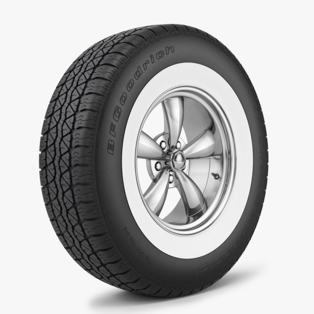 wheel rim and tire bfgoodrich Model 3D .c4d .max .obj .3ds .fbx .stl .blend 