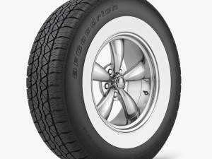 wheel rim and tire bfgoodrich 3D Модель
