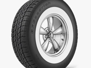 wheel rim and tire bfgoodrich 3D Model