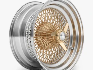 100辐钢丝轮圈 3D 模型