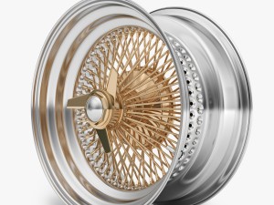 100 spoke wire wheel rim Model 3D