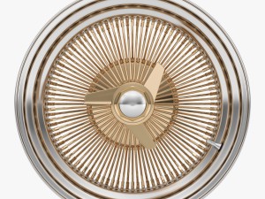 100 spoke wire wheel rim Model 3D