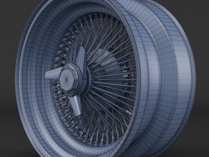 100 spoke wire wheel rim Model 3D