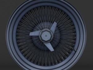 100 spoke wire wheel rim Model 3D