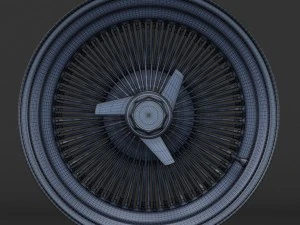 100 spoke wire wheel rim 3D Model