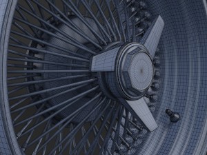 100 spoke wire wheel rim Model 3D