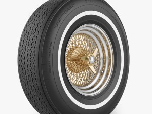 wire wheel tire firestone 3D Модель
