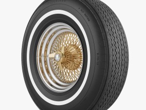 wire wheel tire firestone 3D Модель