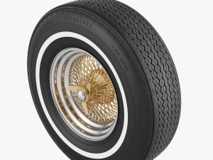 wire wheel tire firestone 3D Модель