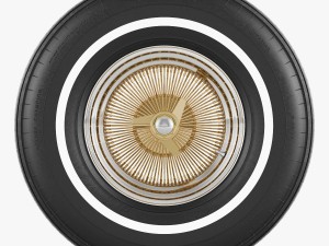 wire wheel tire firestone 3D Модель