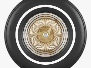 wire wheel tire firestone 3D Model