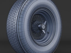 wire wheel tire firestone 3D Модель