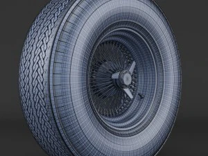 wire wheel tire firestone 3D Model