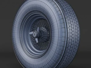 wire wheel tire firestone 3D Model