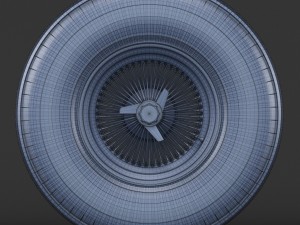 wire wheel tire firestone 3D Модель