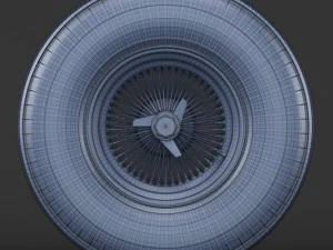 wire wheel tire firestone 3D Model