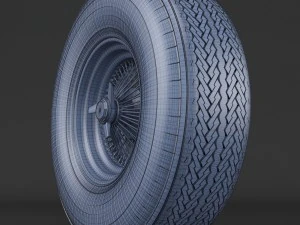 wire wheel tire firestone 3D Model