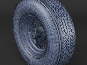 wire wheel tire firestone 3D Модель
