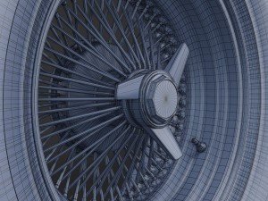wire wheel tire firestone 3D Модель