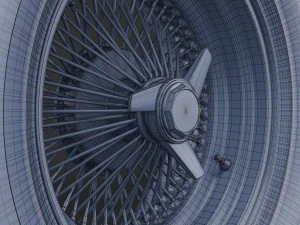 wire wheel tire firestone 3D Model