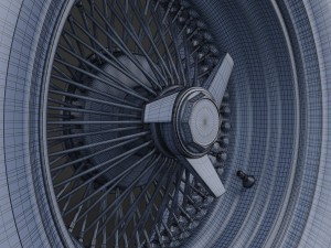 wire wheel tire firestone 3D Модель