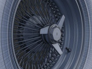 wire wheel tire firestone 3D Model