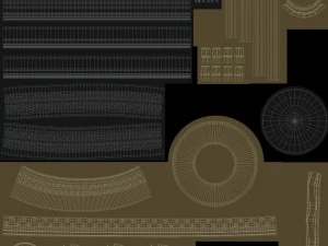 wire wheel tire firestone 3D Model