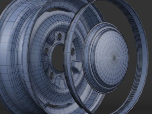 steel wheel rim Modelo 3D
